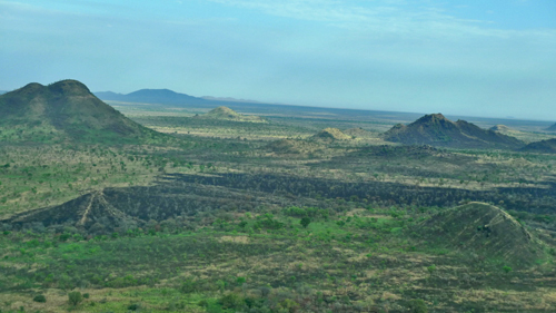 The Boma Plateau is a very strategic outpost where you can see for hundreds of kilometers in all directions as seen from this sh: Photograph courtesy of the Borlaug Institute
